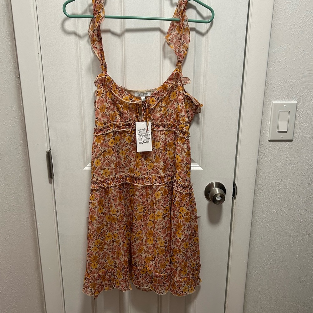 Floral Dress with Ruffle Details